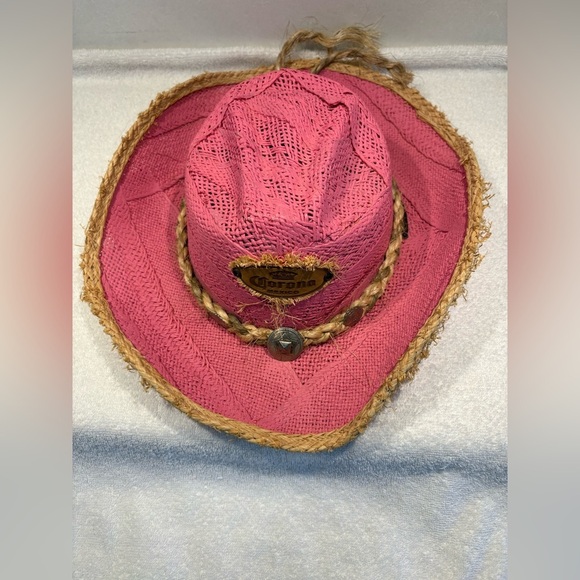 Coastal Cowgirl Corona Pink Western Straw Hat by TONPSOM | Size M - Picture 6 of 12